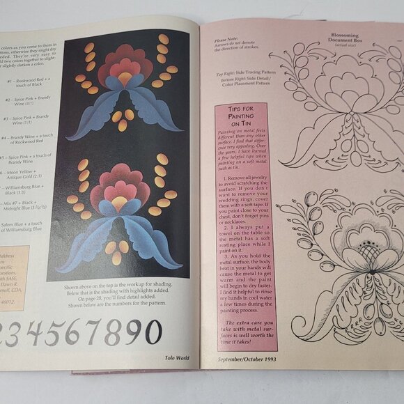 Vintage TOLE WORLD Magazines (6 Issues) 1993 & 94 Designs for Creative Painting - Picture 8 of 12